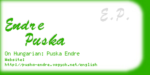 endre puska business card